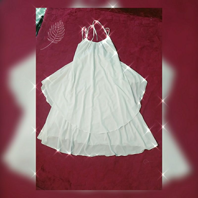 Maxi Đi Biển 2 Tầng Hở Lưng Sang Chảnh Quyến Rũ, kèm 3 ảnh cuối của khách hàng gửi tặng shop | BigBuy360 - bigbuy360.vn