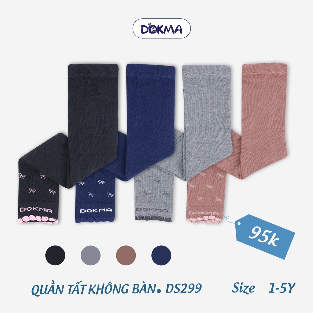 Dokma - Quần tất bé gái 1-5 tuổi Cotton, dày dặn, co giãn cực tốt  DS299