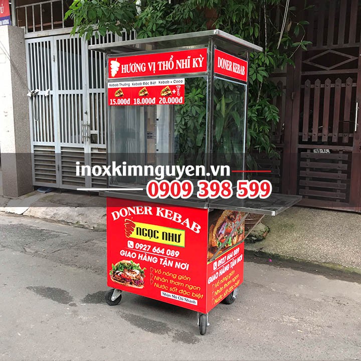 Xe Bánh Mì Doner Kebab Nhỏ Gọn 80cm