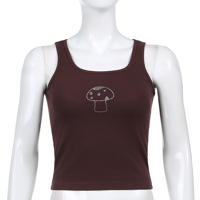 IELGY Áo Dây Nữ Cộc Tay Hở Eo Quyến Rũ