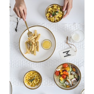 TÔ CHÉN DĨA BỘ CHÉN BÁT MÀU TRẮNG PHONG CÁCH TỐI GIẢN BẮC ÂU TRÁNG MEN CAO CẤP