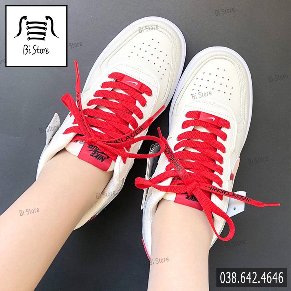 [Bảng 28 màu - 160cm] Dây giày dẹt có chữ SHOELACES dài 1m6 dành cho giày Nike AF1, AJ, Converse cổ cao [Bán theo cặp]