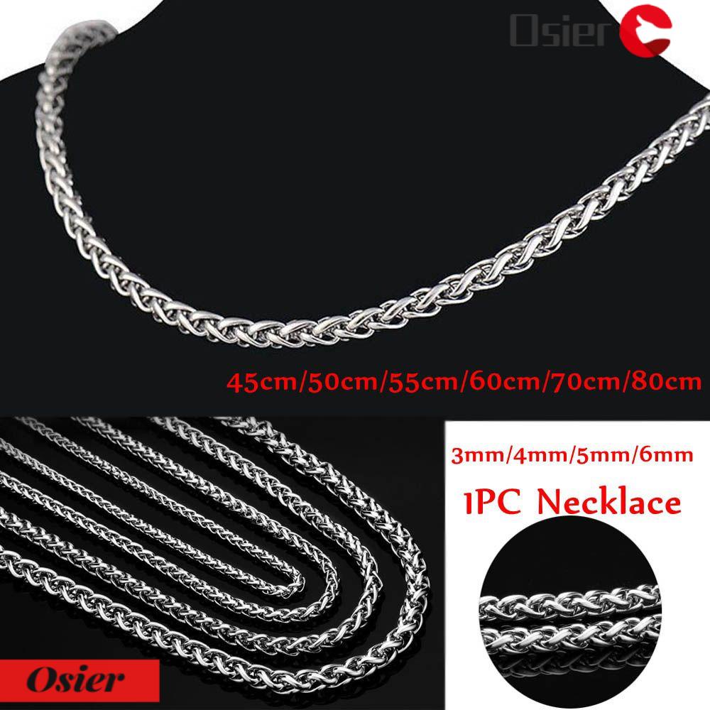 Vòng Cổ Choker Bện Lúa Mì 3/4/5/6MM Phong Cách Gothic Punk Cá Tính OSIER1