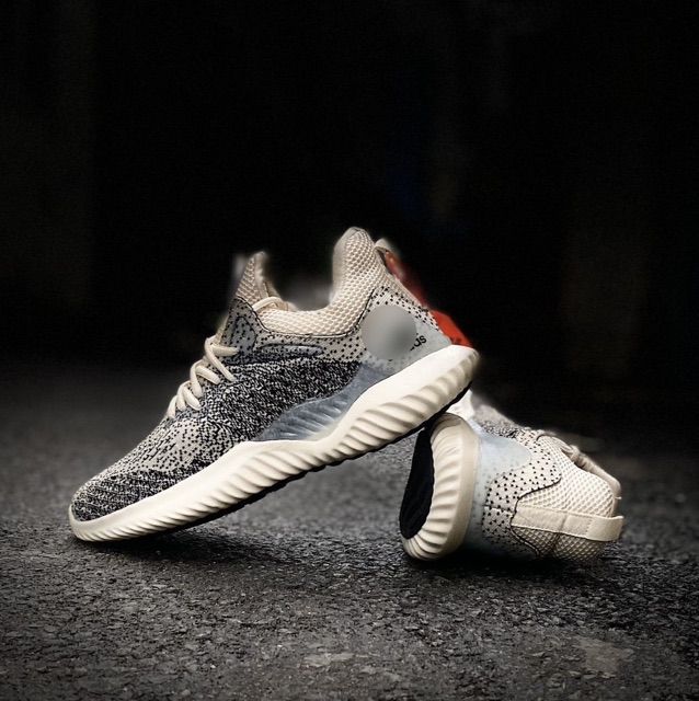 [Fullbox, hình thật] Giầy thể thao alphabounce xám kem nam