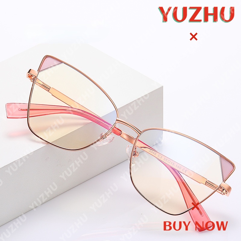 Kính Mát TR90 Gọng Kim Loại Chống Ánh Sáng Xanh Thời Trang Cho Nữ