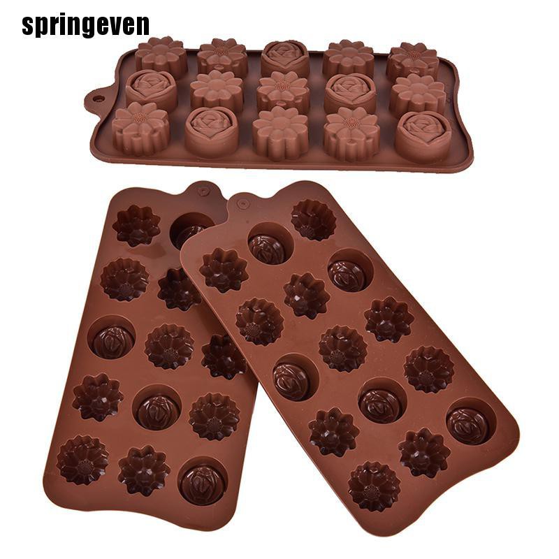 1 Khuôn Làm Bánh / Xà Phòng / Sô Cô La Hình Hoa Hồng Bằng Silicone