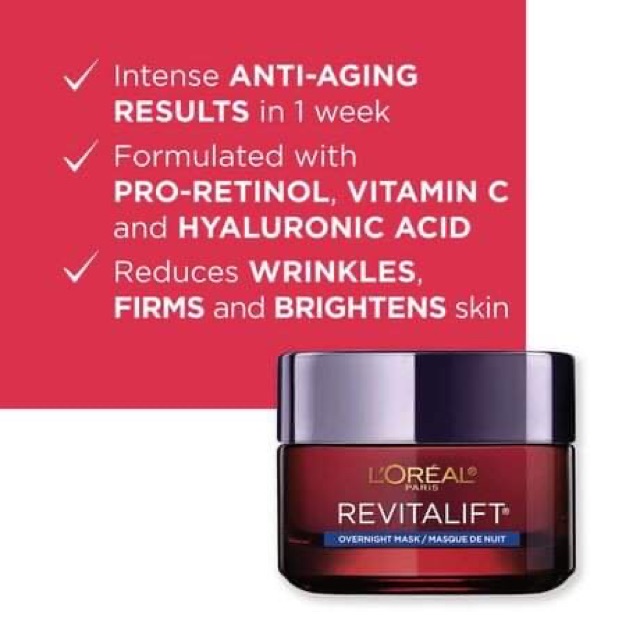 Kem Dưỡng Da Ban Đêm L’Oréal Revitalift Triple Power Anti-Aging Overnight Mask 48g Hàng Nhập USA