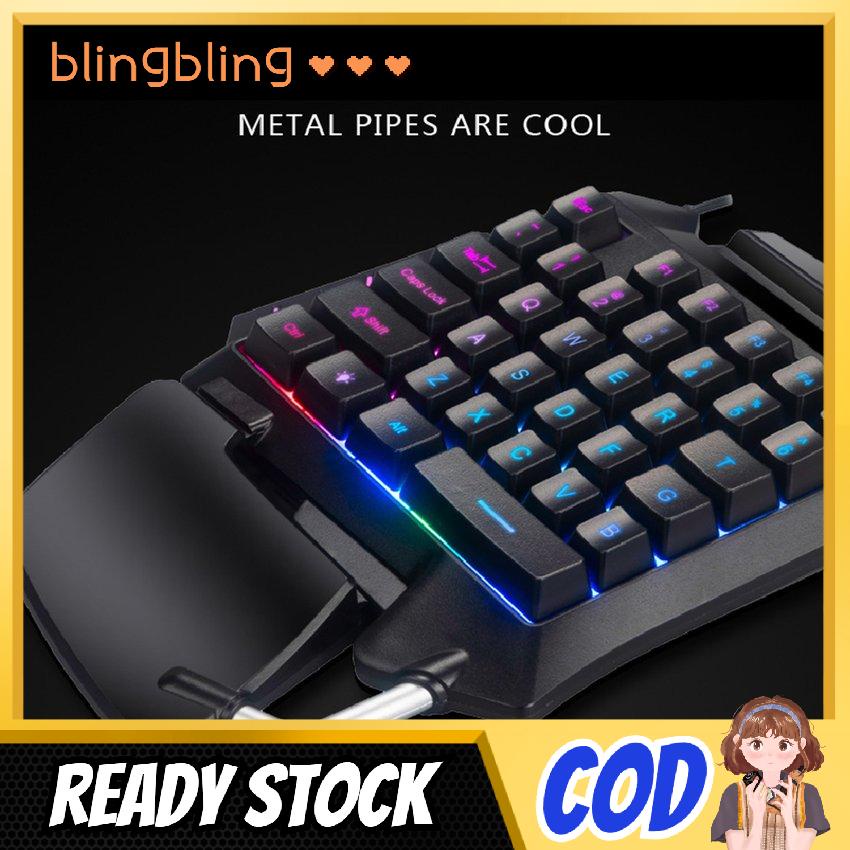 Bàn Phím Cơ Chơi Game Một Tay Có Đèn Nền Rgb