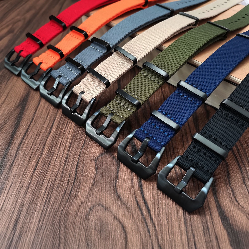 Dây Đeo Nylon 20mm 22mm 007 James Bond Màu Đen