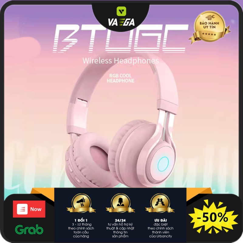 Tai Nghe/Headphone Chụp Tai Bluetooth 5.0 Không Dây BT06C Có Micro Đàm Thoại Êm Tai Phong Cách Dễ Thương