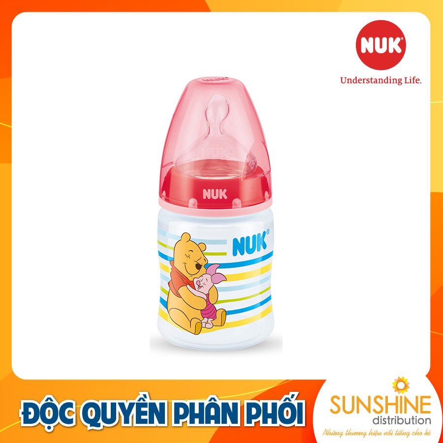 Bình sữa NUK Disney nhựa PP 150ml, 300ml núm ti Silicone S1 - M