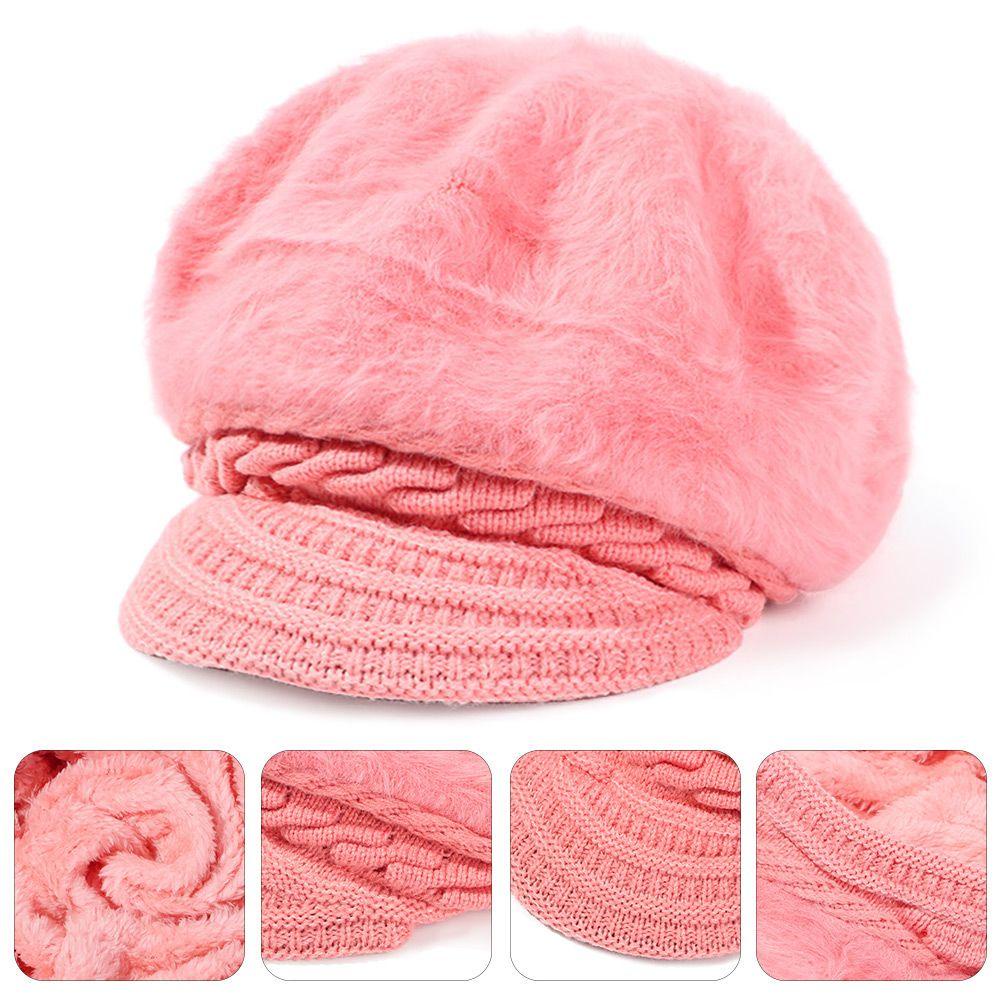 Mũ Beret Dệt Kim Phối Lông Nhung Phong Cách Vintage Dành Cho Nữ