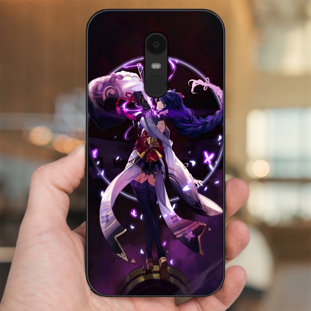 Ốp lưng Xiaomi Redmi 5 Plus viền đen in hình Raiden Shogun Genshin Impact