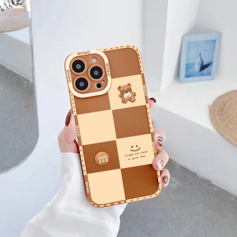 Ốp lưng iphone cạnh vuông lỗ camera gấu thỏ 6/6splus/7/7plus/8/8plus/x/xs/11/12/13/pro/promax-Sale Hot Q3-2