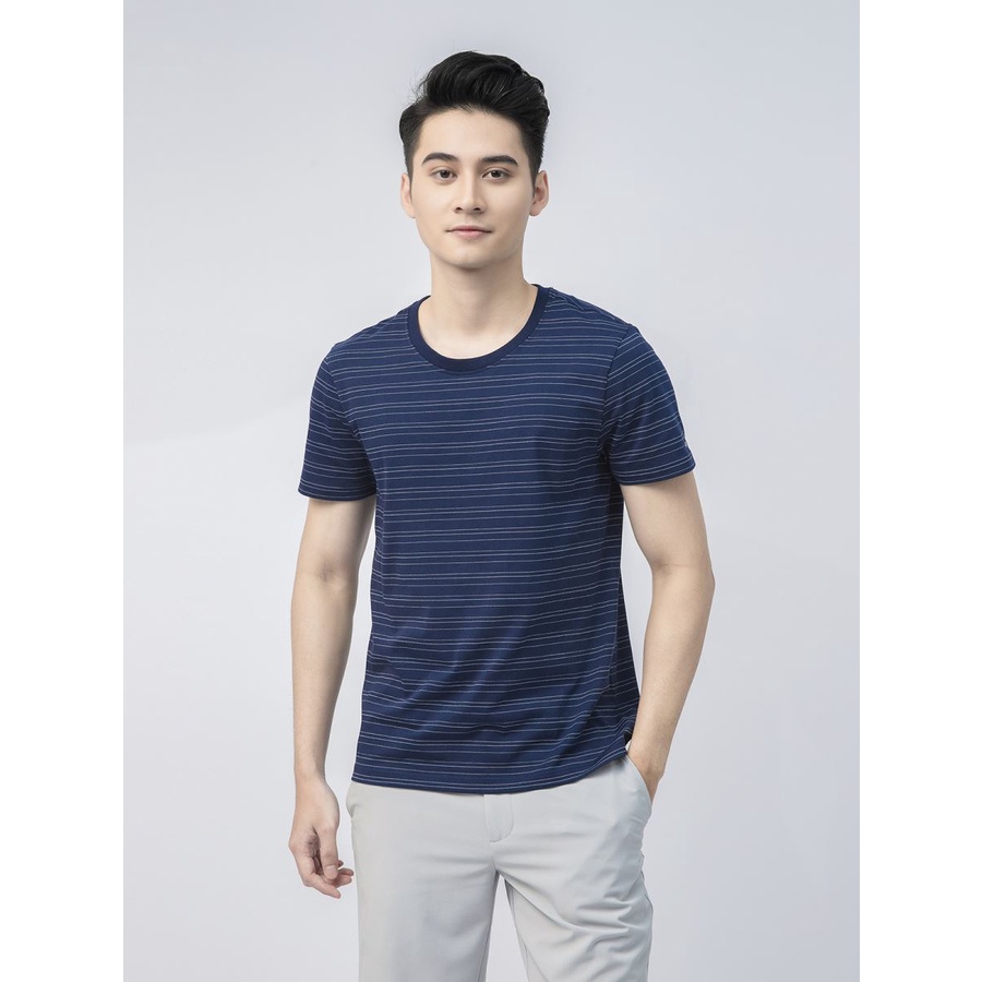 Áo T.shirt nam  ARISTINO  họa tiết kẻ trẻ trung ATS017S1