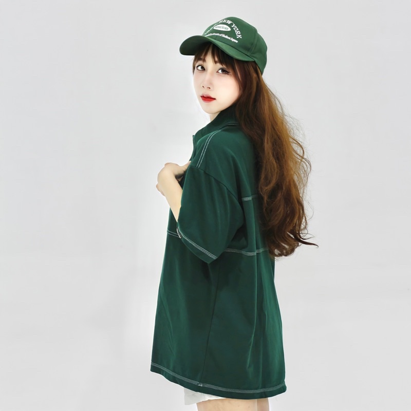 Áo Phông Polo Cổ Viền Nam Nữ Form Rộng Cá Sấu Ngắn Tay Có Túi Màu Xanh Ver3 Local Brand by Xfire Unisex POLOVER3CASGR622