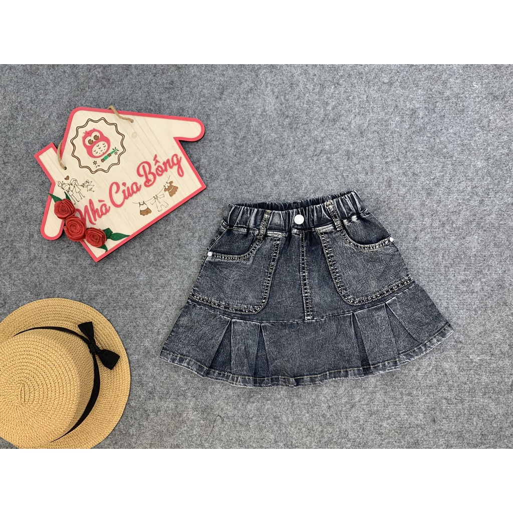 Nhà của Bống - Chân váy jeans xếp ly