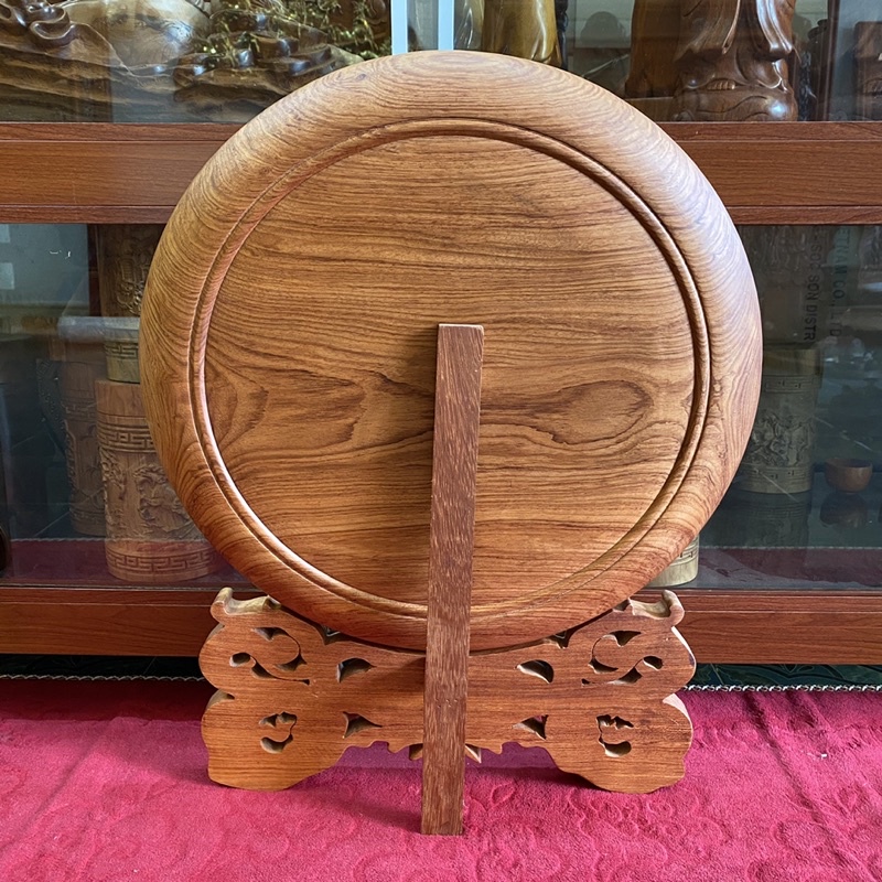 Đĩa phong thuỷ gỗ hương đk40cm