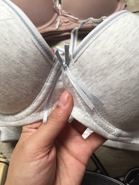 Áo ngực, áo lót thái lan, cotton thấm hút mồ hôi đệm mỏng, có gọng dễ thương Sisterhood cao cấp Double T#18020