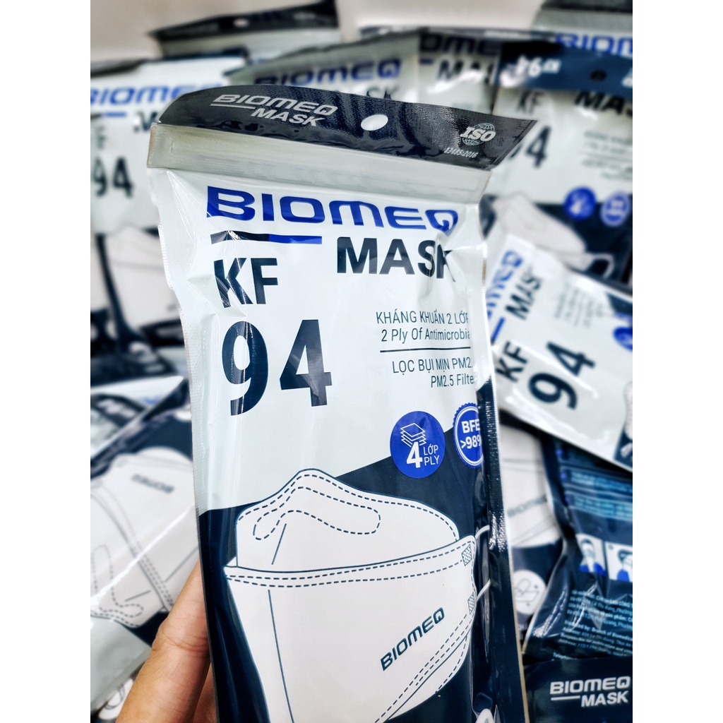 Khẩu Trang 4 lớp KF94 BIOMEQ  - Bịch 10 cái