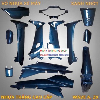 Dàn áo xe máy wave a, wave 100, 110 đời đầu nhựa abs - xanh nhớt
