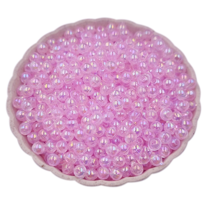 Bộ 40-200 Hạt Nhựa Acrylic Trong Suốt Kích Thước 40-200 Hạt Tròn Dùng Làm Trang Sức Thủ Công 4 6 8mm
