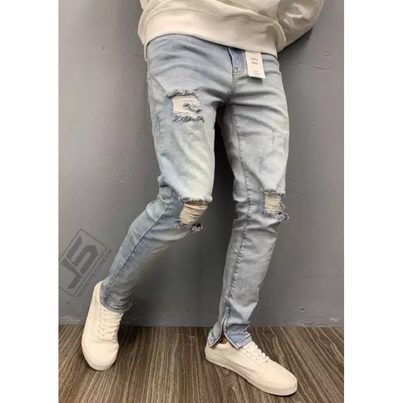 [Mã SKAMAP6 giảm 8% TỐI ĐA 50K đơn250K] Quần jean nam XuBi rách kiểu cá tính ( có 34 ) | BigBuy360 - bigbuy360.vn