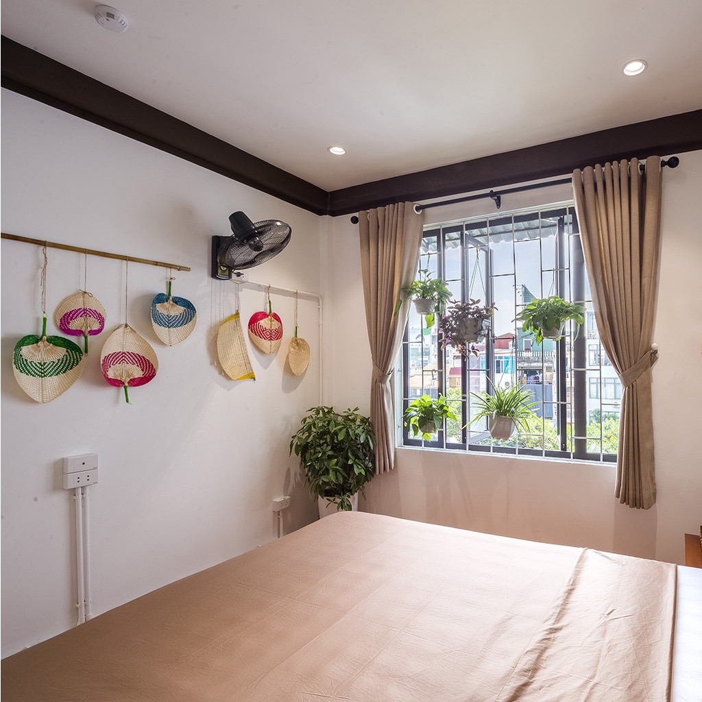 Quạt lá  trang trí, decor tường