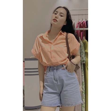 Áo sơ mi cam sữa Hq