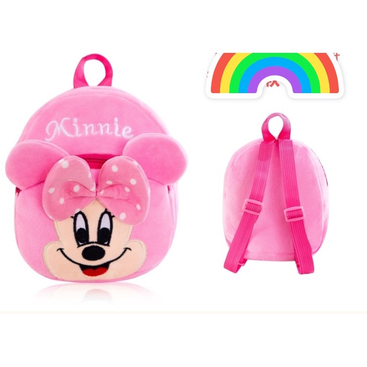 Balo bông cho bé đi nhà trẻ in hình hoạt hình