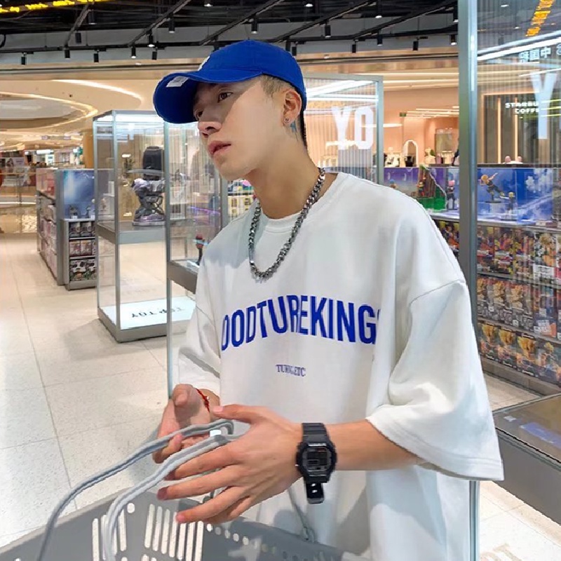 Áo Thun Tay Ngắn Dáng Rộng In Chữ Thoải Mái Thời Trang Mùa Hè Cho Nam