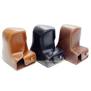 Túi da sang trọng cho Canon EOS M100 EF-M 15-45mm IS STM với ống kính 18-45mm