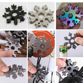 Móc khóa cờ lê lục giác đa năng hình bông tuyết