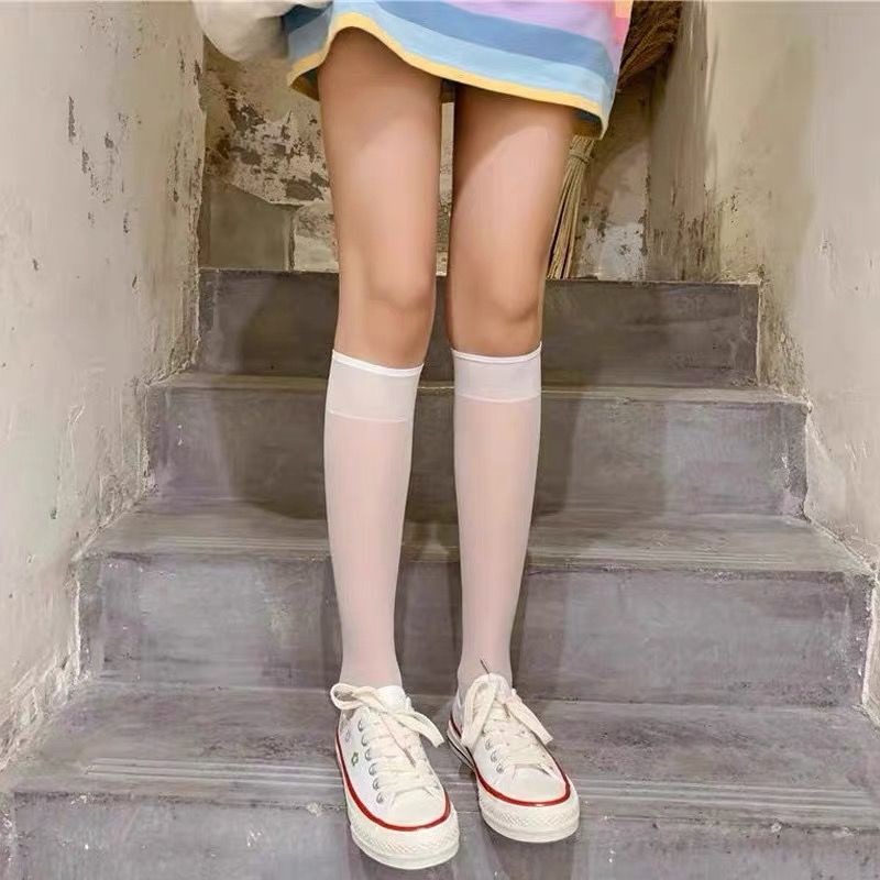 Jiashucheng Hàng Có Sẵn Vớ Lửng Siêu Mỏng Chống Chảy Xệ Thời Trang Mùa Hè Cho Nữ