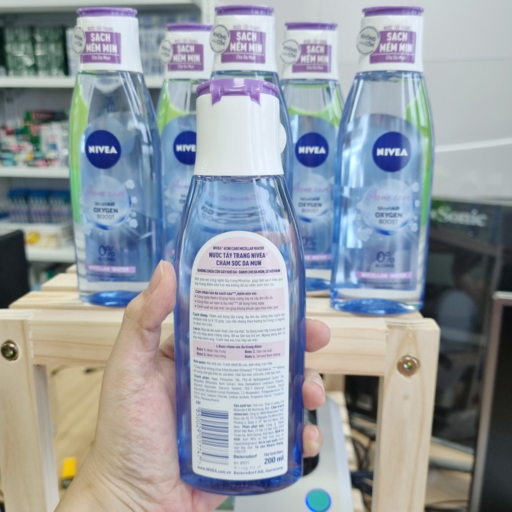 Nước tẩy trang da mụn Nivea Acne Care Micellar Water 200ml