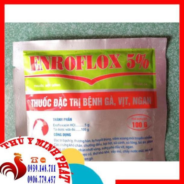 ENROFLOX 5% gói 100gr ( Erofloxacin )