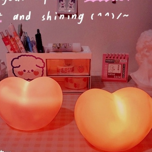 Đèn LED Hình Trái Tim Màu Cầu Vồng Dùng Trang Trí Phòng Ngủ Cho Trẻ