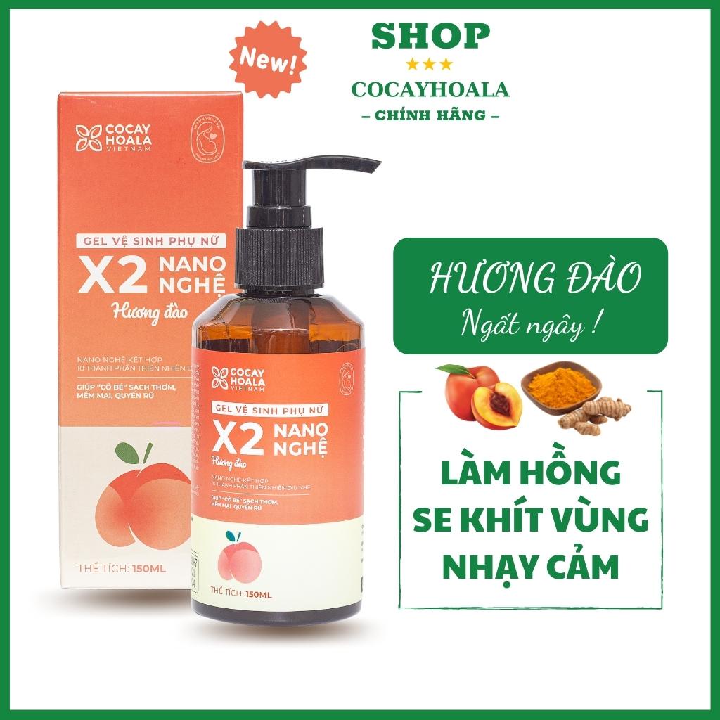 Dung Dịch Vệ Sinh Phụ Nữ Thảo Dược Hồng Mịn Se Khít Gel X2 Nano Nghệ Cocayhoala 150ml