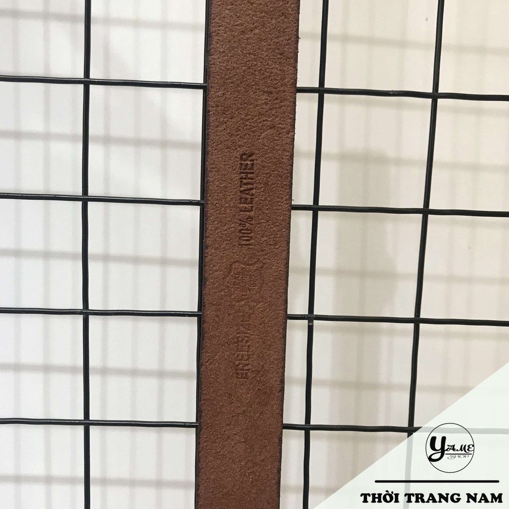 Dây lưng nam da bò mặt tròn xám D08.1