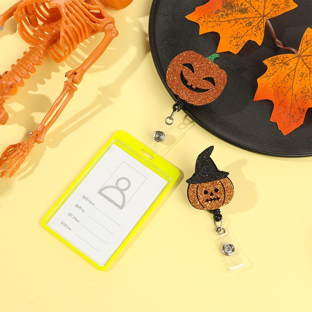 Ví Đựng Thẻ Hình Bí Ngô Màu Cầu Vồng Phong Cách Halloween Dễ Thương