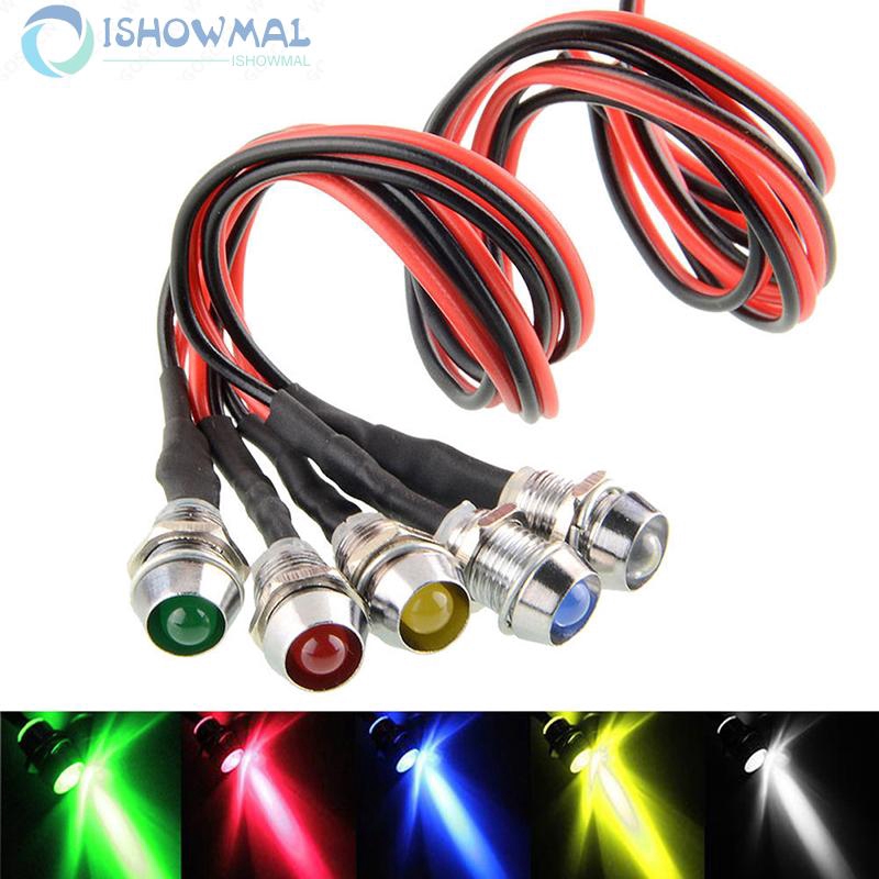 Set 5 bóng đèn báo 12V có dây với nhiều màu sắc và có giá đỡ kim loại | BigBuy360 - bigbuy360.vn