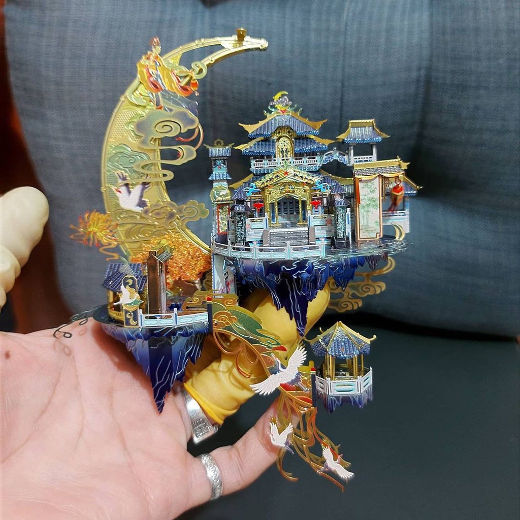 Mô Hình Kim Loại 3D MU Nguyệt Cung Moon Palace - Tặng Kèm Đế Mica và Đèn Led