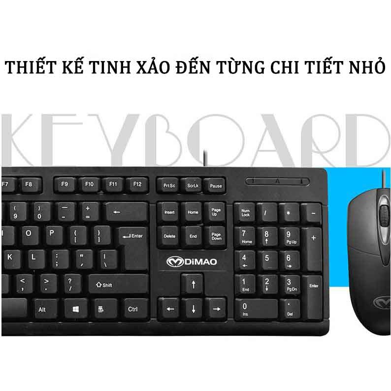 Bàn Phím Máy Tính Dimao Dk511 Có Dây Mini Nhỏ Gọn ko Ồn Màu Đen Dùng Cho Máy Bàn Xách Tay Laptop/laptop táo Giá Rẻ