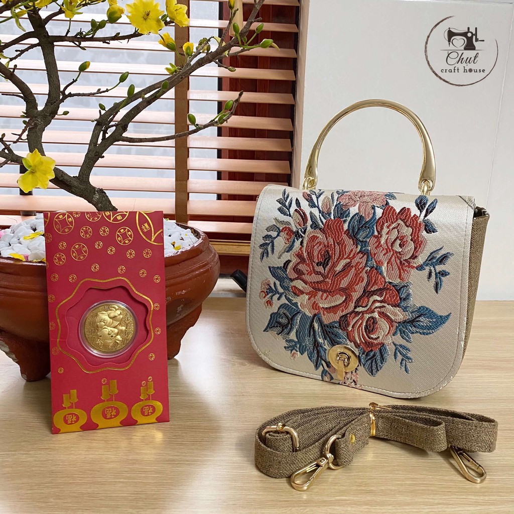 Túi handmade vải gấm Nhật cao cấp