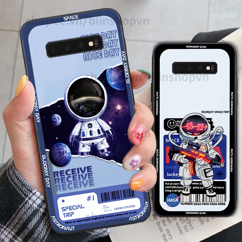 Ốp Samsung S10 / S10 5G / S10 Plus / S10+ phi hành gia vũ trụ space.x siêu đẹp, thời trang
