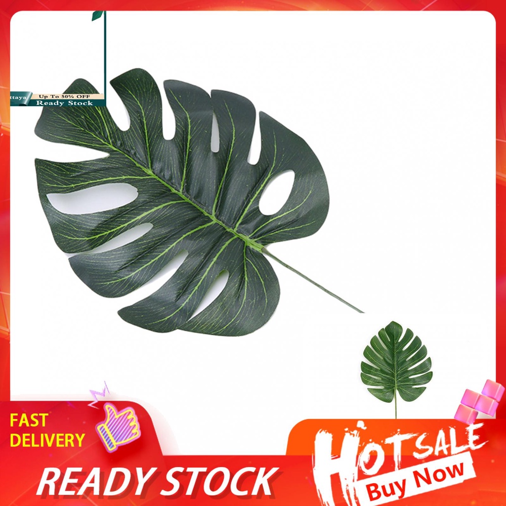 1 nhánh lá Monstera nhân tạo phong cách Bắc Âu dùng làm phụ kiện chụp ảnh trang trí nhà cửa/văn phòng