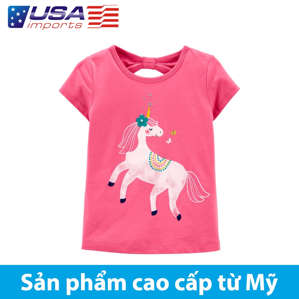 Áo thun tay ngắn bé gái Unicorn Car-tờ Auth Từ Mỹ (2L736210)