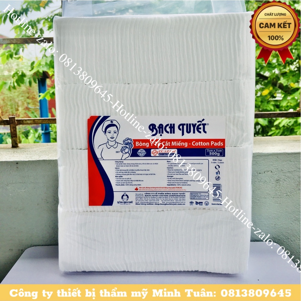 Bông bạch tuyết cắt miếng sẵn, túi 0,5kg