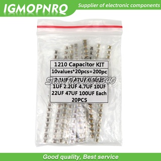 Bộ 100uf tụ điện 1210 smd * 20 cái = 200 cái / lot 100nf ~ 100uf