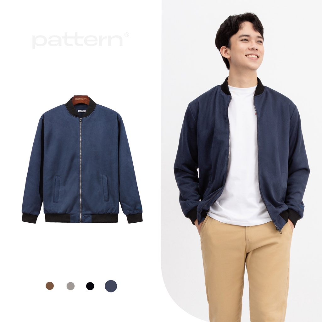 Áo khoác bomber da lộn PATTERN PK005